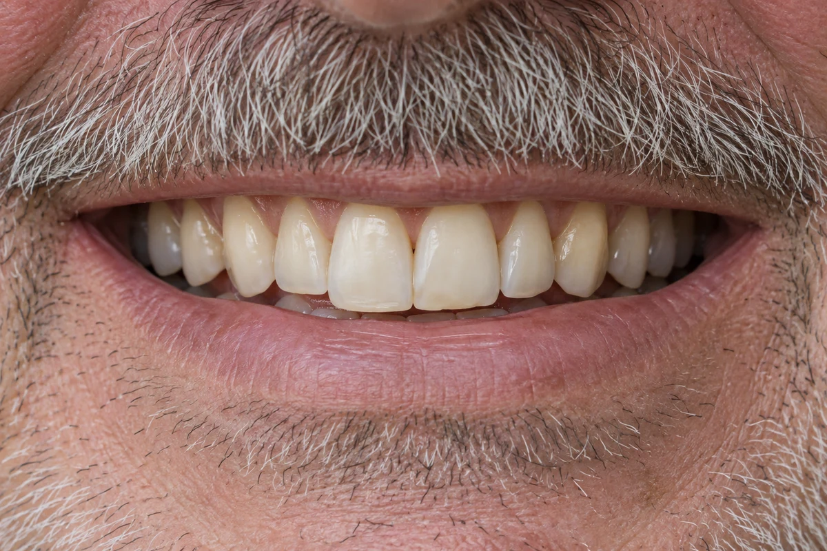 Sonrisa de un hombre mayor